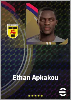 Ethan Apkakou eFootball 2026 player card, 61 OVR CMF