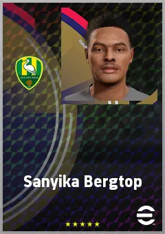 Sanyika Bergtop eFootball 2026 player card, 63 OVR RB