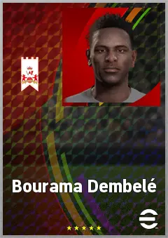 Bourama Dembelé eFootball 2026 player card, 62 OVR CB
