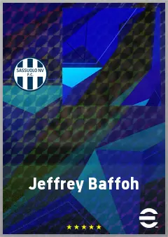 Jeffrey Baffoh eFootball 2026 player card, 62 OVR DMF