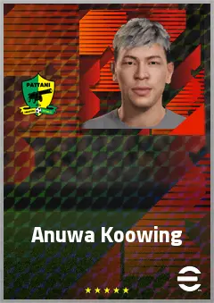 Anuwa Koowing eFootball 2026 player card, 65 OVR LB