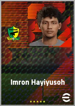 Imron Hayiyusoh eFootball 2026 player card, 62 OVR CF