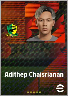 Adithep Chaisrianan eFootball 2026 player card, 62 OVR CMF