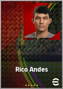 Rico Andes eFootball 2026 player card, 63 OVR CF