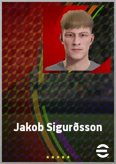 Jakob Sigurðsson eFootball 2026 player card, 60 OVR CF