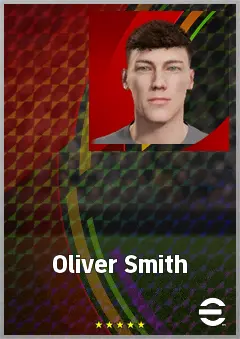 Oliver Smith eFootball 2026 player card, 62 OVR CB