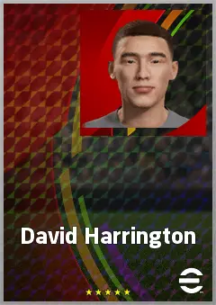 David Harrington eFootball 2026 player card, 65 OVR GK