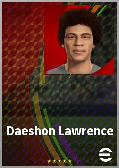 Daeshon Lawrence eFootball 2026 player card, 60 OVR CF