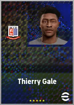 Thierry Gale eFootball 2026 player card, 67 OVR LWF