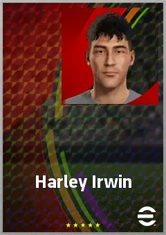 Harley Irwin eFootball 2026 player card, 60 OVR CMF