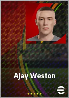 Ajay Weston eFootball 2026 player card, 60 OVR LB