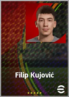Filip Kujović eFootball 2026 player card, 61 OVR CB
