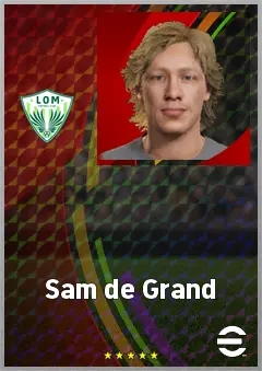 Sam de Grand eFootball 2026 player card, 70 OVR LB