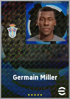 Germain Miller eFootball 2026 player card, 63 OVR RWF