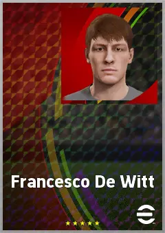 Francesco De Witt eFootball 2026 player card, 61 OVR AMF
