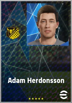 Adam Herdonsson eFootball 2026 player card, 68 OVR CMF