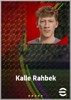Kalle Rahbek eFootball 2026 player card, 60 OVR CMF