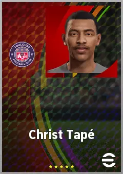 Christ Tapé eFootball 2026 player card, 68 OVR LB