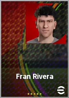Fran Rivera eFootball 2026 player card, 60 OVR CF