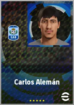 Carlos Alemán eFootball 2026 player card, 63 OVR RB