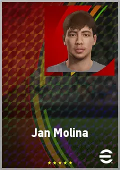 Jan Molina eFootball 2026 player card, 60 OVR CMF
