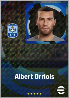 Albert Orriols eFootball 2026 player card, 68 OVR CMF