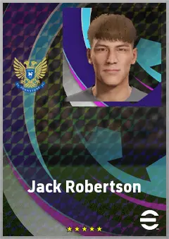 Jack Robertson eFootball 2026 player card, 60 OVR DMF