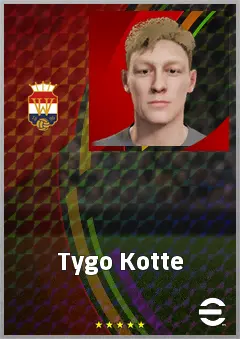 Tygo Kotte eFootball 2026 player card, 61 OVR GK