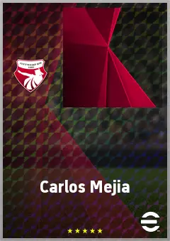 Carlos Mejia eFootball 2026 player card, 63 OVR RWF
