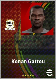Konan Gattou eFootball 2026 player card, 62 OVR DMF