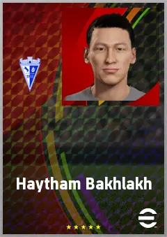 Haytham Bakhlakh eFootball 2026 player card, 61 OVR RWF