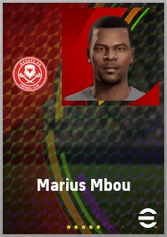 Marius Mbou eFootball 2026 player card, 62 OVR CMF