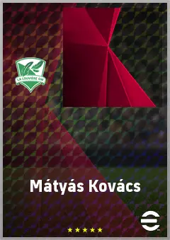Mátyás Kovács eFootball 2026 player card, 64 OVR RMF