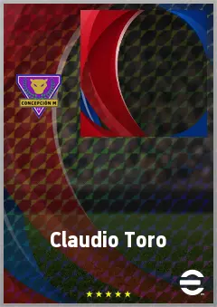 Claudio Toro eFootball 2026 player card, 63 OVR RWF