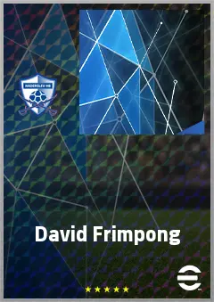 David Frimpong eFootball 2026 player card, 62 OVR CF