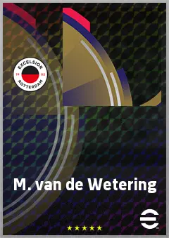 M. van de Wetering eFootball 2026 player card, 66 OVR RB