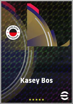 Kasey Bos eFootball 2026 player card, 65 OVR LB