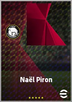 Naël Piron eFootball 2026 player card, 64 OVR CB