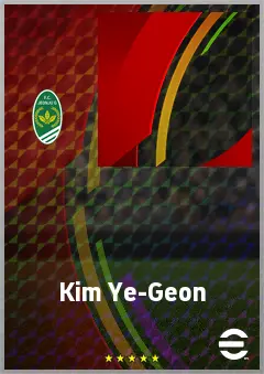 Kim Ye-Geon eFootball 2026 player card, 66 OVR RWF