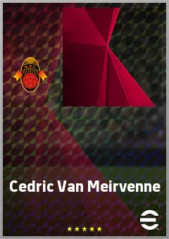 Cedric Van Meirvenne eFootball 2026 player card, 60 OVR LWF