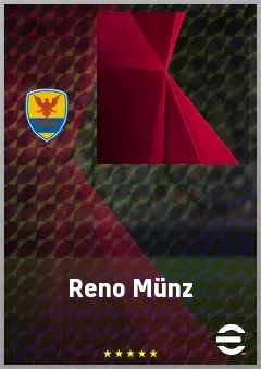 Reno Münz eFootball 2026 player card, 62 OVR CB