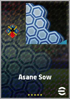 Asane Sow eFootball 2026 player card, 64 OVR LWF