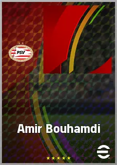 Amir Bouhamdi eFootball 2026 player card, 65 OVR LWF
