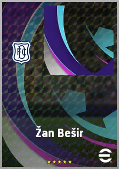 Žan Bešir eFootball 2026 player card, 69 OVR CMF