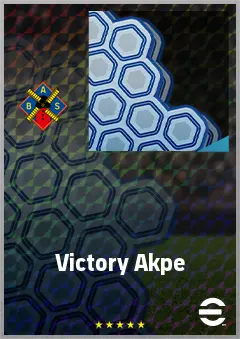 Victory Akpe eFootball 2026 player card, 65 OVR CB