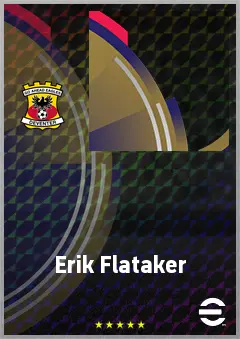 Erik Flataker eFootball 2026 player card, 64 OVR CF