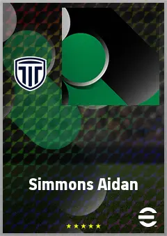 Simmons Aidan eFootball 2026 player card, 68 OVR RB
