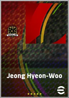 Jeong Hyeon-Woo eFootball 2026 player card, 62 OVR LWF