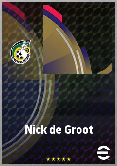 Nick de Groot eFootball 2026 player card, 59 OVR LB