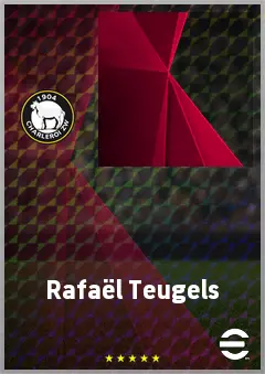Rafaël Teugels eFootball 2026 player card, 63 OVR LB